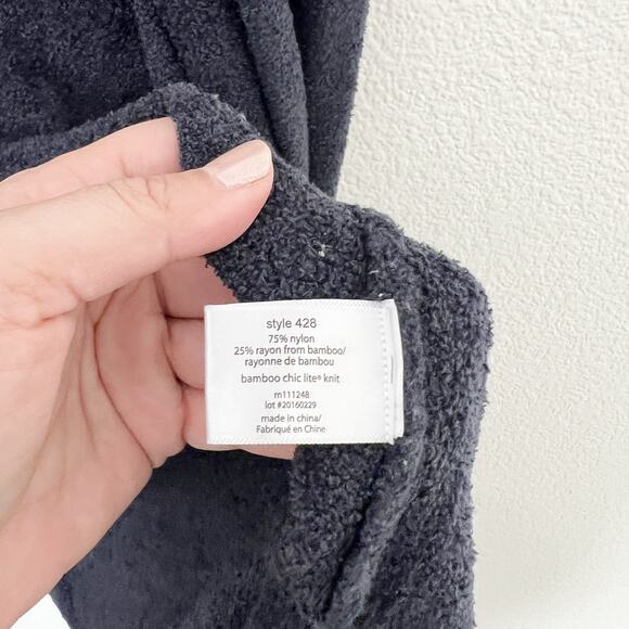 [Barefoot Dreams] Navy Blue Bamboo Chic Lite Knit Open Front Cardigan Sz Small S - Picture 9 of 9